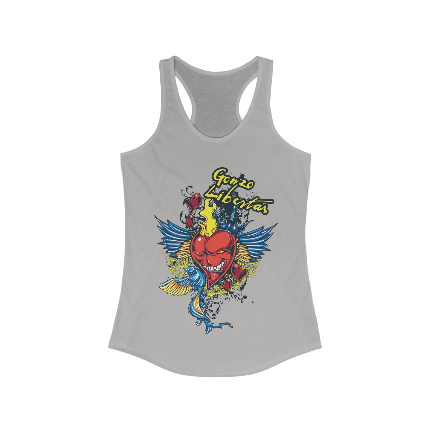 Gonzo Libertas My Heart On Fire Women's Racerback Tank Top