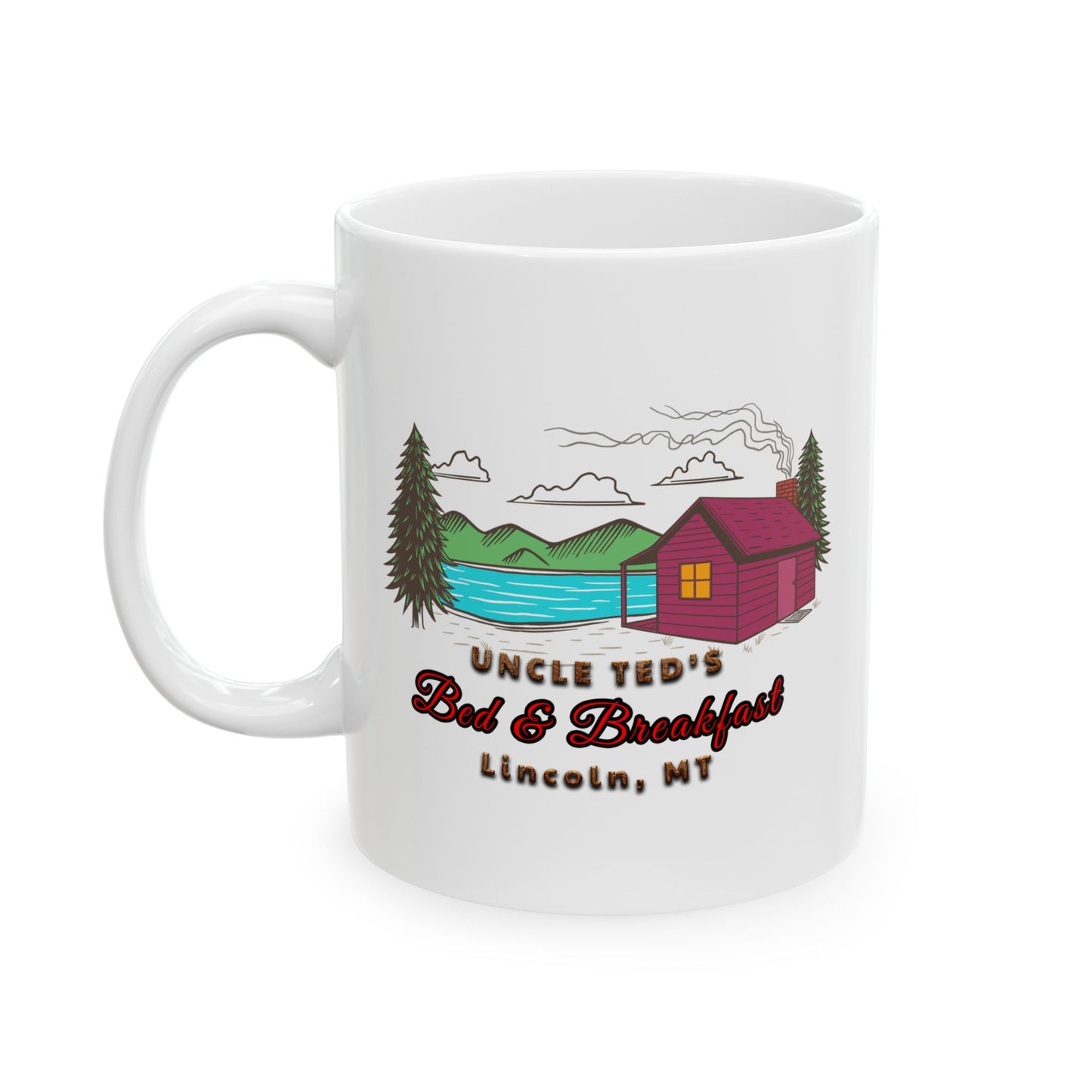 Unabomber Uncle Ted's Bed & Breakfast Coffee Cup