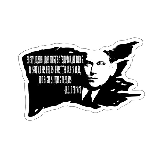 H.L. Mencken Hoist The Black Flag Sticker