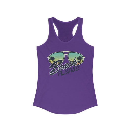 Beach Please Women's Racerback Tank Top