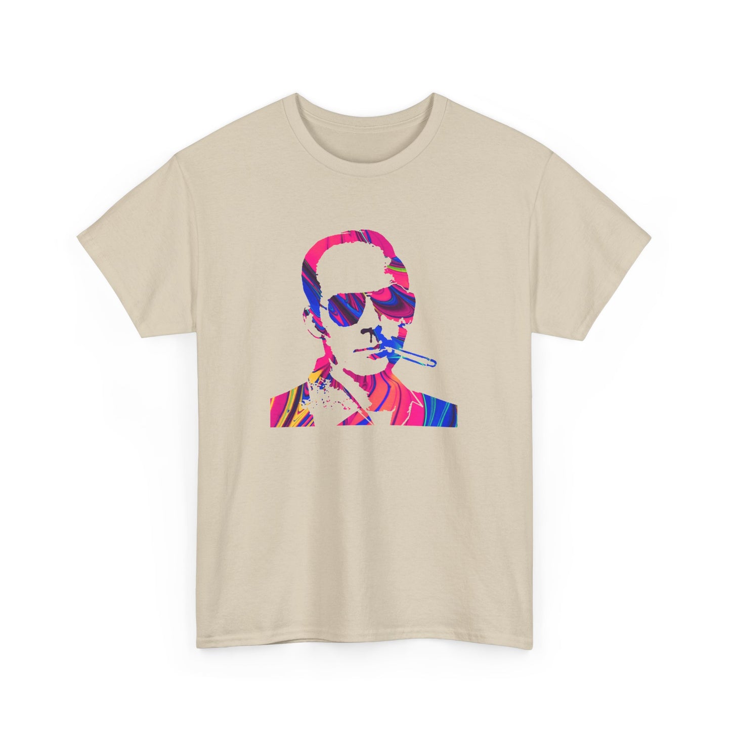 Hunter S Thompson Psychedelic Silhouette Men's T-Shirt