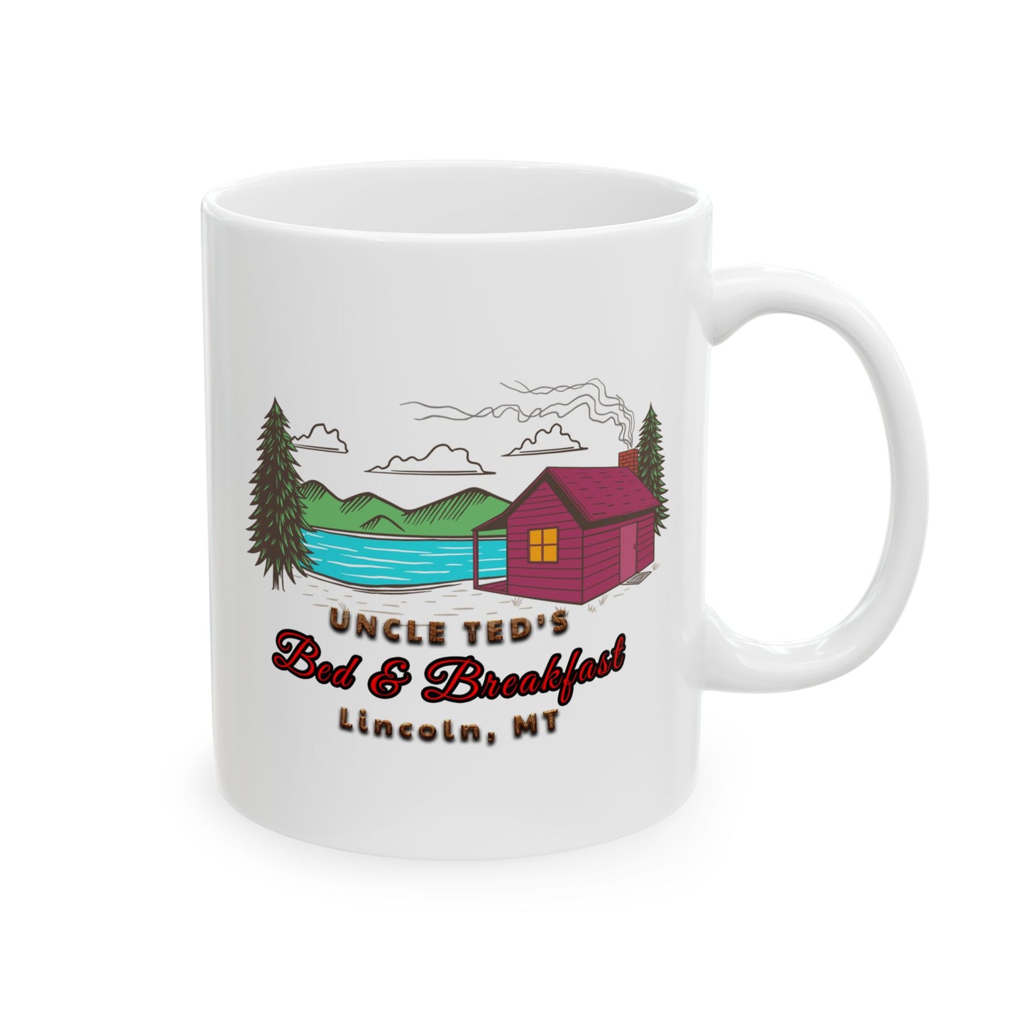 Unabomber Uncle Ted's Bed & Breakfast Coffee Cup