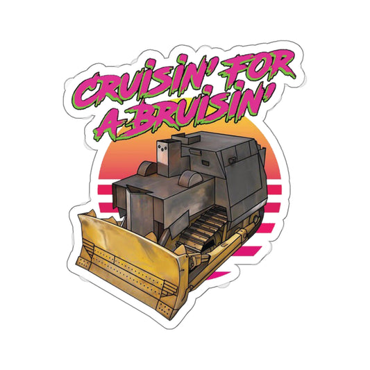 Killdozer Cruisin' For A Bruisin' Synthwave Sticker