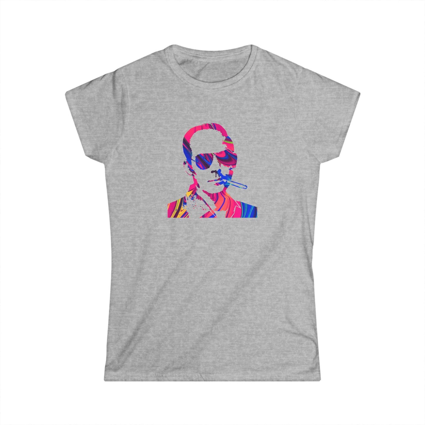 Hunter S Thompson Psychedelic Silhouette Women's T-Shirt