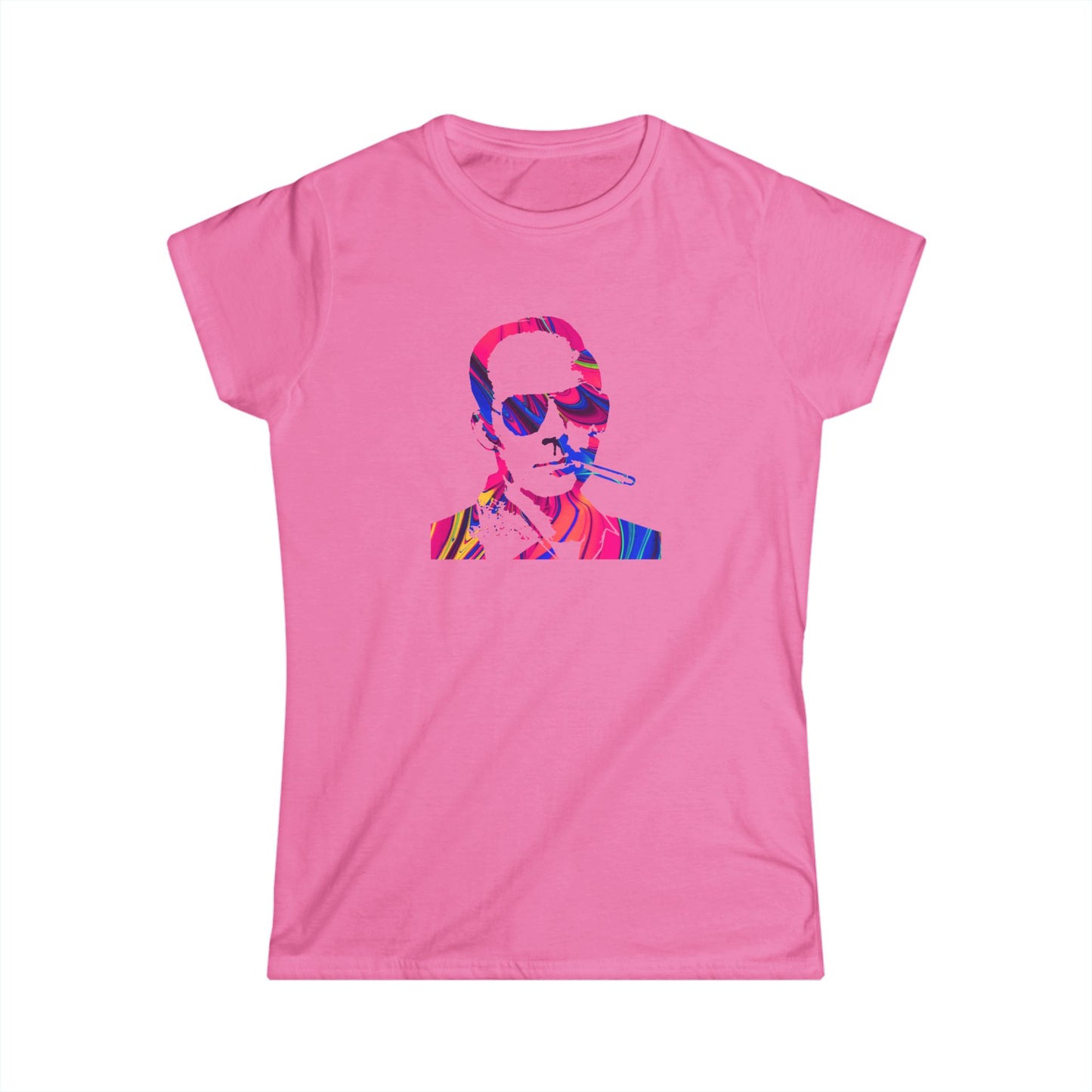 Hunter S Thompson Psychedelic Silhouette Women's T-Shirt