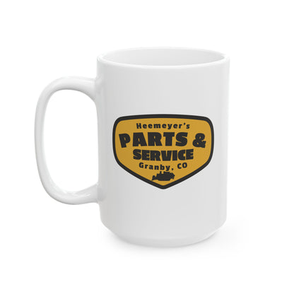 Killdozer Heemeyer's Parts & Services Coffee Cup