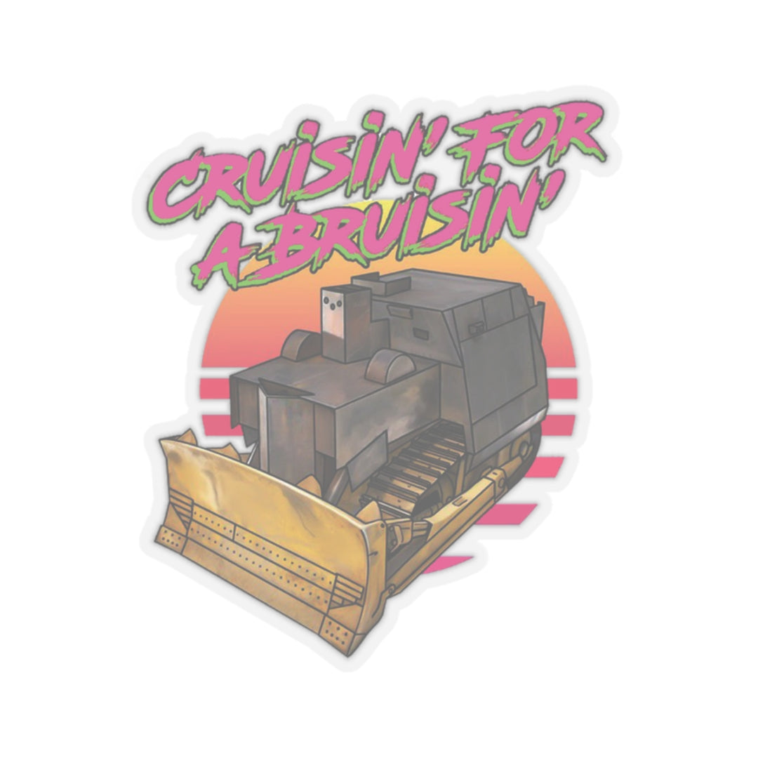 Killdozer Cruisin' For A Bruisin' Synthwave Sticker