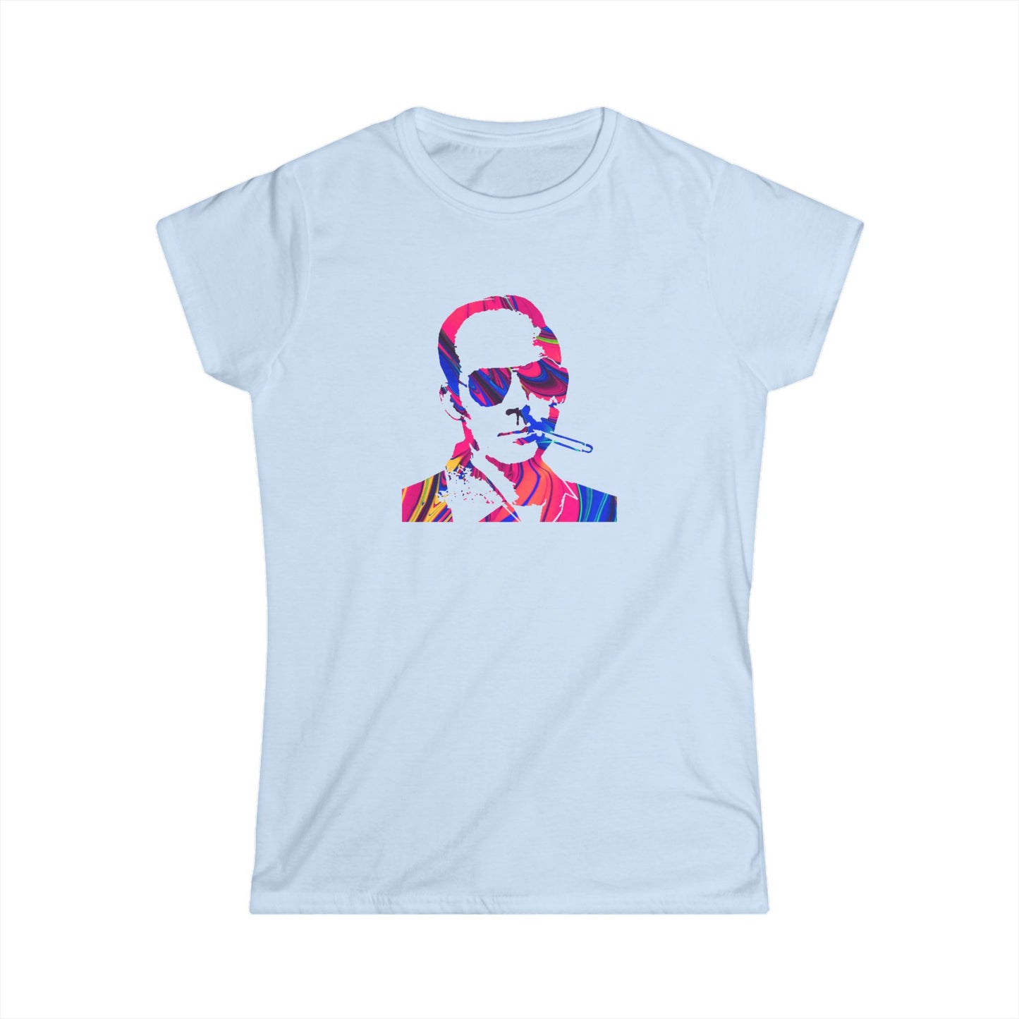 Hunter S Thompson Psychedelic Silhouette Women's T-Shirt