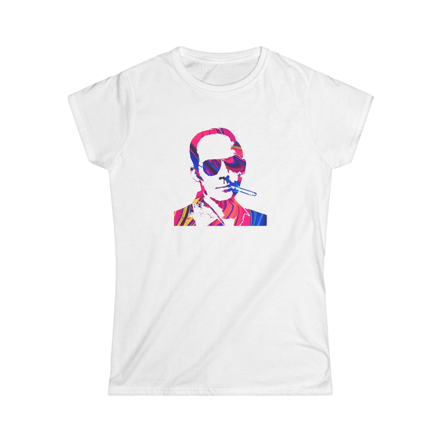 Hunter S Thompson Psychedelic Silhouette Women's T-Shirt