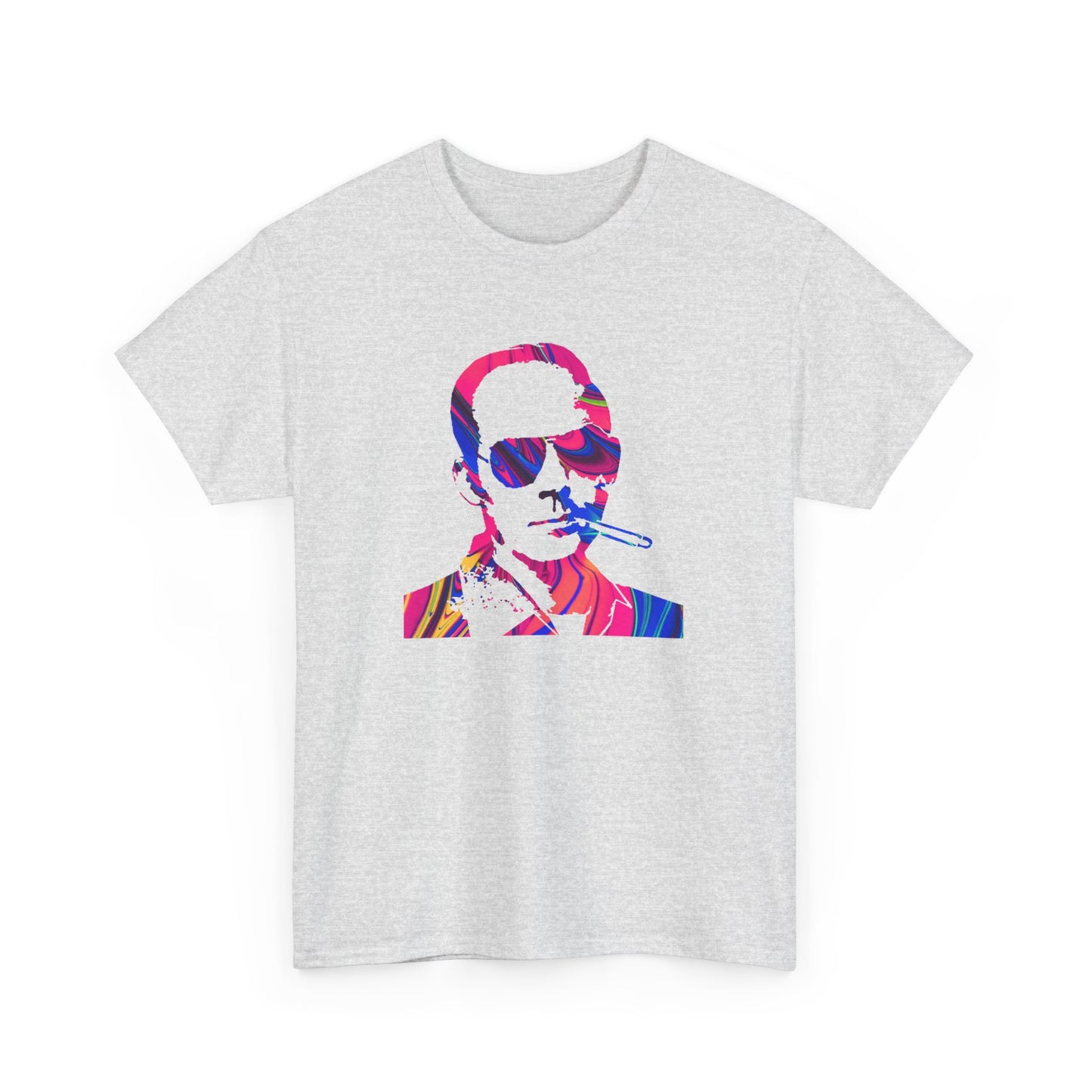 Hunter S Thompson Psychedelic Silhouette Men's T-Shirt