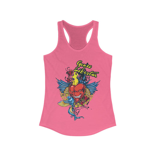 Gonzo Libertas My Heart On Fire Women's Racerback Tank Top