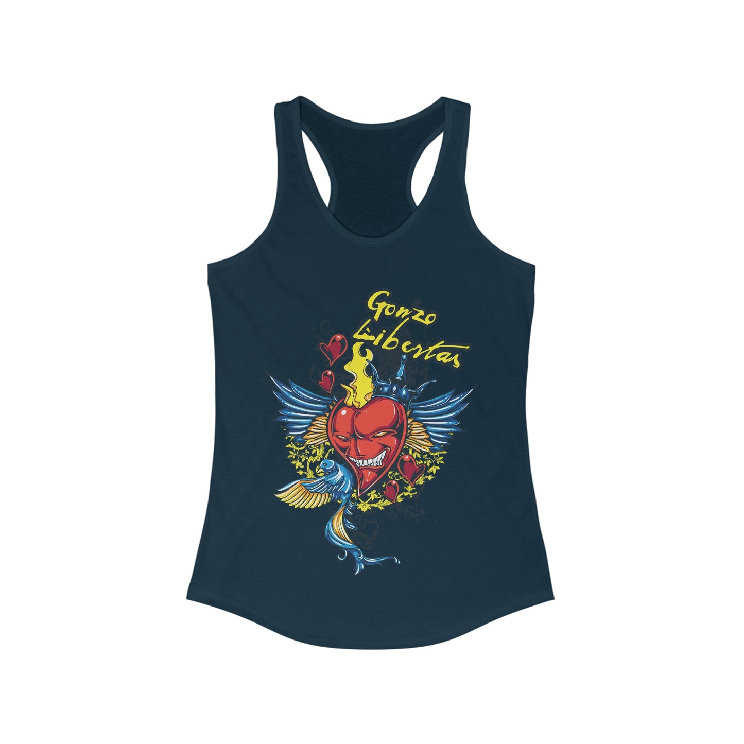 Gonzo Libertas My Heart On Fire Women's Racerback Tank Top