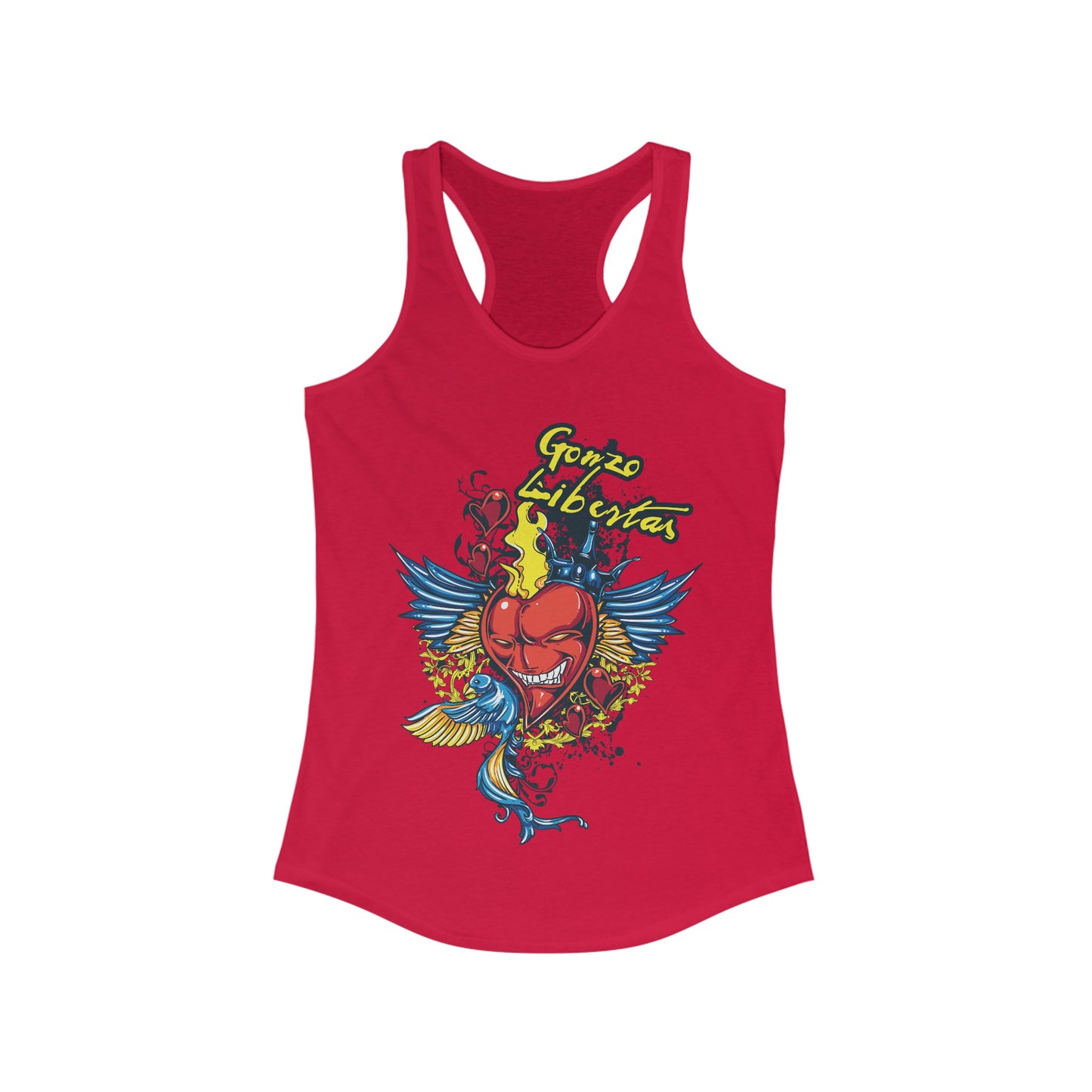 Gonzo Libertas My Heart On Fire Women's Racerback Tank Top