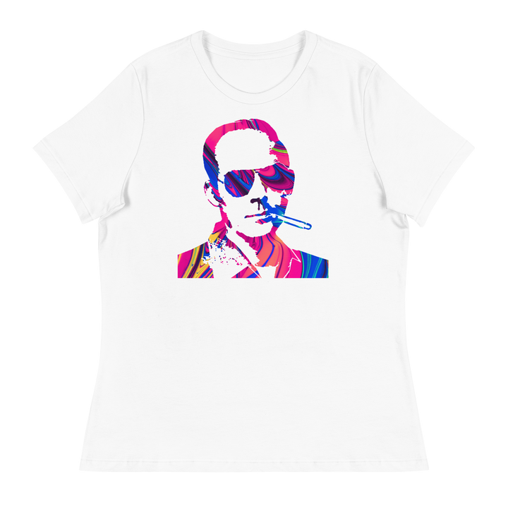 Hunter S Thompson Psychedelic Silhouette Women's T-Shirt